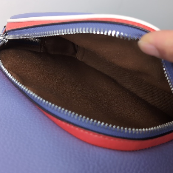 Coach CR768 Court Backpack In Colorblock Silver/Light Violet/Electric Coral - Picture 7 of 16